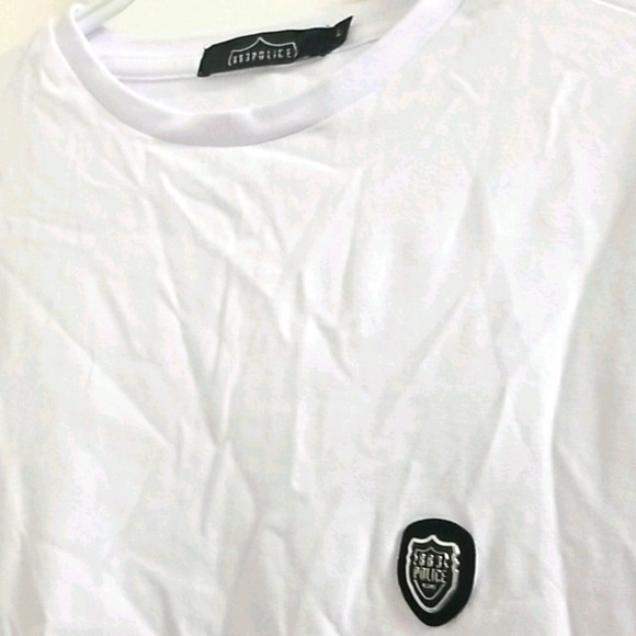 883 Police White Men’s European Designer Long Sleeve T-Shirt - Picture 3 of 8